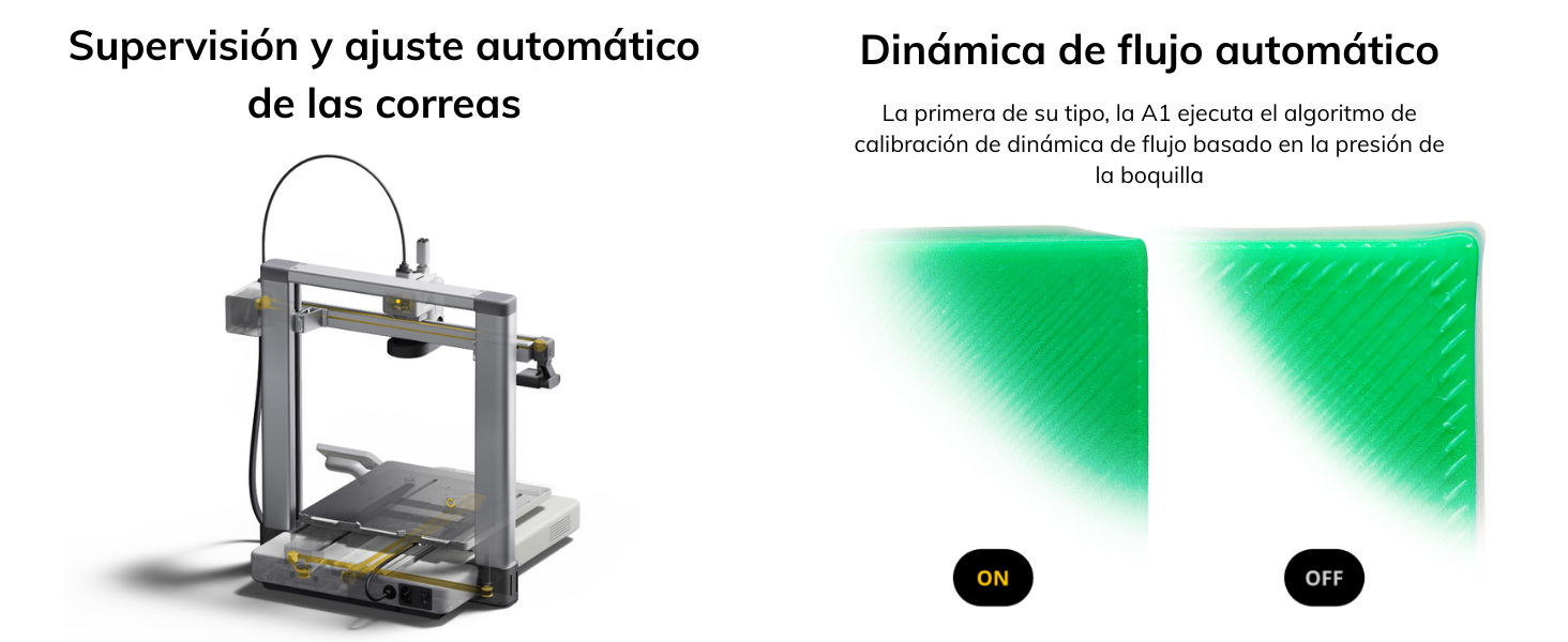 Destacando como la primera impresora cartesiana bedslinger de Bambu Lab, la A1 cuenta con boquilla de cambio rápido mediante sistema de hotend intercambiable, arquitectura robusta y sensores avanzados que compiten con las mejores impresoras FDM del mercado. Ideal para creadores, profesionales y entusiastas que buscan un equilibrio perfecto entre rendimiento, automatización y facilidad de uso, representando una evolución significativa respecto a modelos compactos como la A1 Mini y equiparándose en dimensiones a las series P1P y X1C.